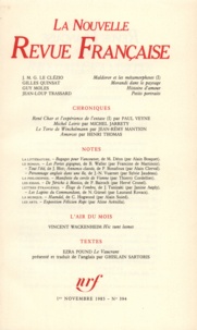  Gallimard - La Nouvelle Revue Française N° 394 novembre 1985 : .