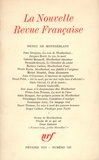  Collectif - La Nouvelle Revue Française N° 242 février 1973 : Henry de Montherlant.