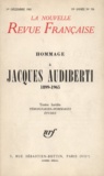  Gallimard - La Nouvelle Revue Française N° 156, Décembre 196 : Hommage à Jacques Audiberti (1899-1965).