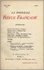  Gallimard - La Nouvelle Revue Française (1908-1943) N° 5 juin 1909 : .