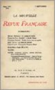  Gallimard - La Nouvelle Revue Française (1908-1943) N° 8 septembre 1909 : .
