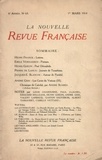  Gallimard - La Nouvelle Revue Française (1908-1943) N° 63 mars 1914 : .