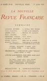  Gallimard - La Nouvelle Revue Française (1908-1943) N° 69 juin 1919 : .