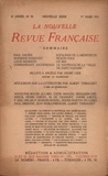  Gallimard - La Nouvelle Revue Française (1908-1943) N° 90 mars 1921 : .