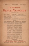  Gallimard - La Nouvelle Revue Française (1908-1943) N° 94 juillet 1921 : .