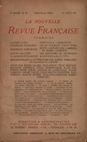  Gallimard - La Nouvelle Revue Française (1908-1943) N° 95 août 1921 : .