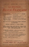  Gallimard - La Nouvelle Revue Française (1908-1943) N° 99 décembre 1921 : .