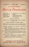  Gallimard - La Nouvelle Revue Française (1908-1943) N° 102 mars 1922 : .