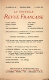  Gallimard - La Nouvelle Revue Française (1908-1943) N° 103 avril 1922 : .