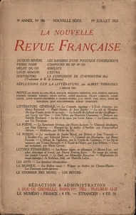  Gallimard - La Nouvelle Revue Française (1908-1943) N° 106 juillet 1922 : .