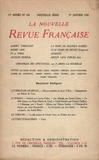  Gallimard - La Nouvelle Revue Française (1908-1943) N° 124 janvier 1924 : .