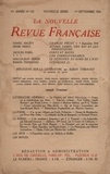  Gallimard - La Nouvelle Revue Française (1908-1943) N° 132 sept 1924 : .