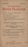  Gallimard - La Nouvelle Revue Française (1908-1943) N° 160 janvier 1927 : .