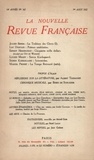  Gallimard - La Nouvelle Revue Française (1908-1943) N° 167 août 1927 : .