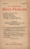  Gallimard - La Nouvelle Revue Française (1908-1943) N° 171 décembre 1927 : .