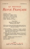  Gallimard - La Nouvelle Revue Française (1908-1943) N° 180 sept 1928 : .