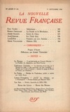  Gallimard - La Nouvelle Revue Française (1908-1943) N° 204 sept 1930 : .