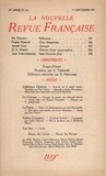  Gallimard - La Nouvelle Revue Française (1908-1943) N° 216 sept 1931 : .