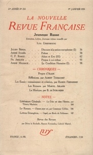  Gallimard - La Nouvelle Revue Française (1908-1943) N° 232 janvier 1933 : .
