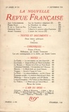  Gallimard - La Nouvelle Revue Française (1908-1943) N° 252 sept 1934 : .