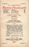  Gallimard - La Nouvelle Revue Française (1908-1943) N° 255 décembre 1934 : .