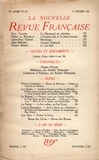  Gallimard - La Nouvelle Revue Française (1908-1943) N° 257 février 1935 : .