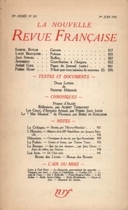  Gallimard - La Nouvelle Revue Française (1908-1943) N° 261 juin 1935 : .