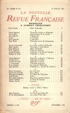  Gallimard - La Nouvelle Revue Française (1908-1943) N° 274 juillet 1936 : Hommage à Albert Thibaudet.