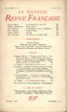  Gallimard - La Nouvelle Revue Française (1908-1943) N° 275 août 1936 : .