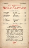  Gallimard - La Nouvelle Revue Française (1908-1943) N° 279 décembre 1936 : .