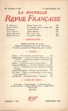  Gallimard - La Nouvelle Revue Française (1908-1943) N° 288 sept 1937 : .