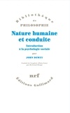 John Dewey - Nature humaine et conduite - Introduction à la psychologie sociale.