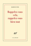 Radovan Ivsic - Rappelez-vous cela, rappelez-vous bien tout.