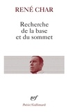 René Char - Recherche De La Base Et Du Sommet.
