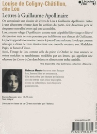 Lettres à Guillaume Apollinaire  avec 1 CD audio