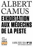 Albert Camus - Tracts de Crise (N°33) - Exhortation aux médecins de la peste.
