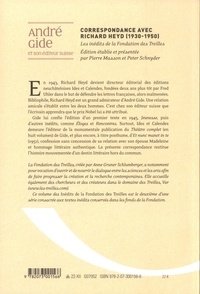 André Gide et son éditeur suisse. Correspondance avec Richard Heyd (1930-1950)