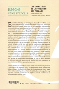 Haeckel et les Français. Réception, interprétation et malentendus. Actes du colloques des Treilles 23-28 septembre 2019