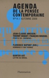 Florence Dupont et Jean-Claude Ameisen - Agenda de la pensée contemporaine N° 14, Automne 2009 : .