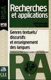 Eliane Gouvêa Lousada et Jean-Paul Bronckart - Le français dans le monde N° 58, juillet 2015 : Genres textuels/discursifs et enseignement des langues.