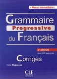 Odile Thiévenaz - Grammaire progressive du Français avec 680 exercices - Corrigés, niveau intermédiaire.