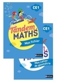 Christophe Gilger et Catherine Grosjean - Maths CE1 Tandem - Pack en 2 volumes : Mon fichier avec Mon cahier de géométrie.
