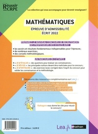 Mathématiques. Ecrit  Edition 2022