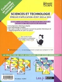 Sciences et technologie. Ecrit  Edition 2022-2023