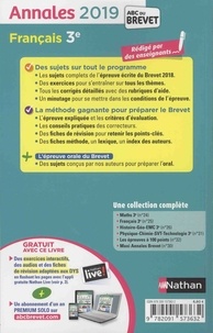 Français 3e. Sujets & corrigés  Edition 2019