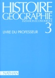 Marie-Thérèse Drouillon et  Collectif - Histoire-Geographie 3eme Initiation Economique. Livre Du Professeur, Edition 1994.