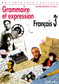Laurent Caste et Cécile de Cazanove - Francais Grammaire Et Expression 3eme. Programme 1999.