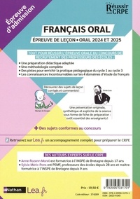 Français. Epreuve de leçon Oral  Edition 2024-2025