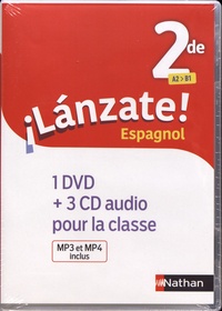 Edouard Clémente et Monique Laffite - Espagnol 2de A2>B1 Lanzate!. 1 DVD + 3 CD audio