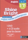 Corinne Escales et Clotilde Bellamy - Anglais monde contemporain 1re-Tle B1>C1 spécialité LLCER Shine Bright - 4 CD audio. 1 DVD